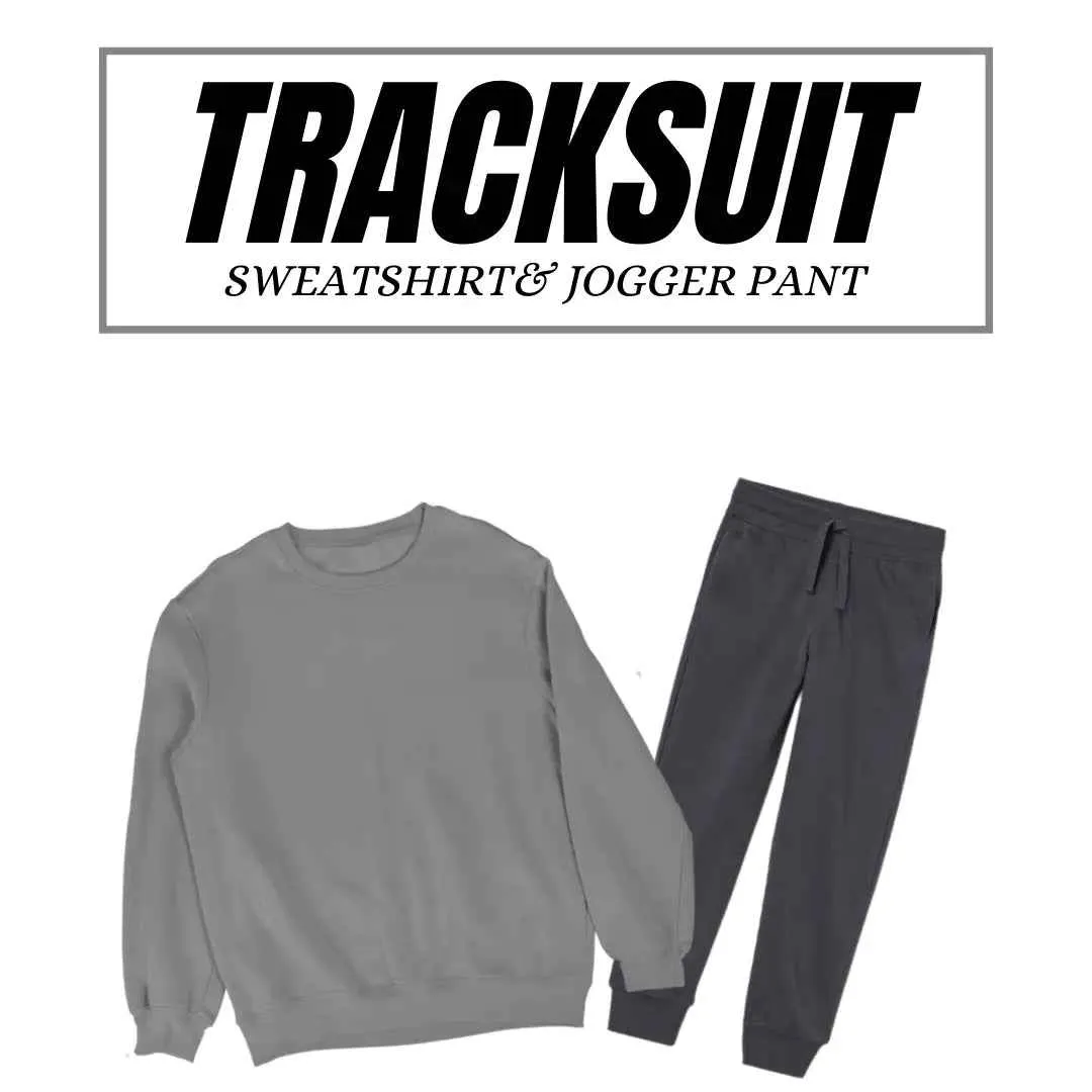 Basic Charcoal Sweatshirt Tracksuit