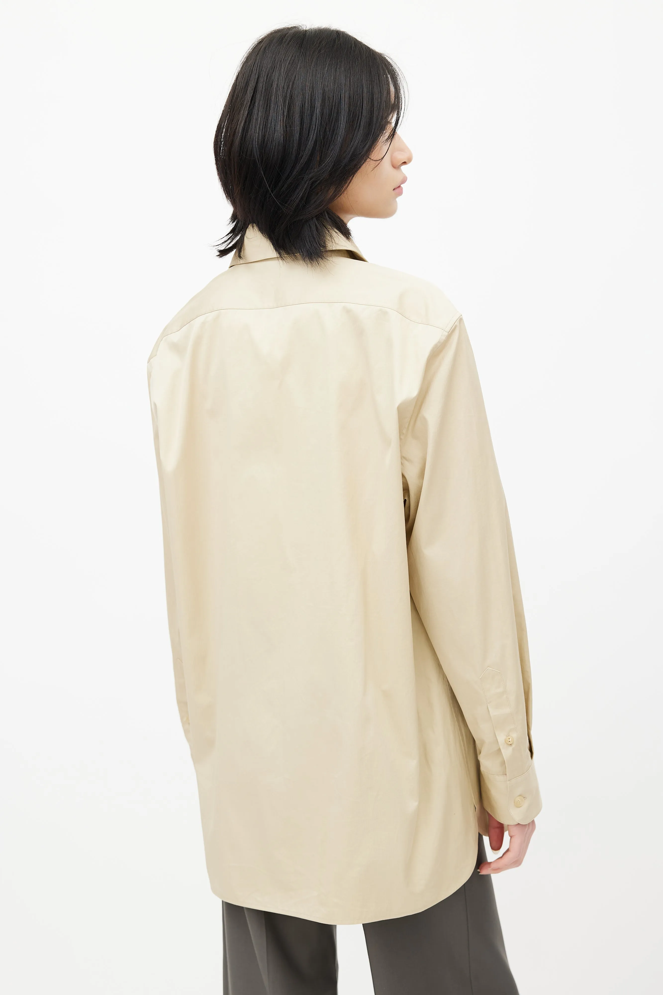 Beige Oversized Shirt