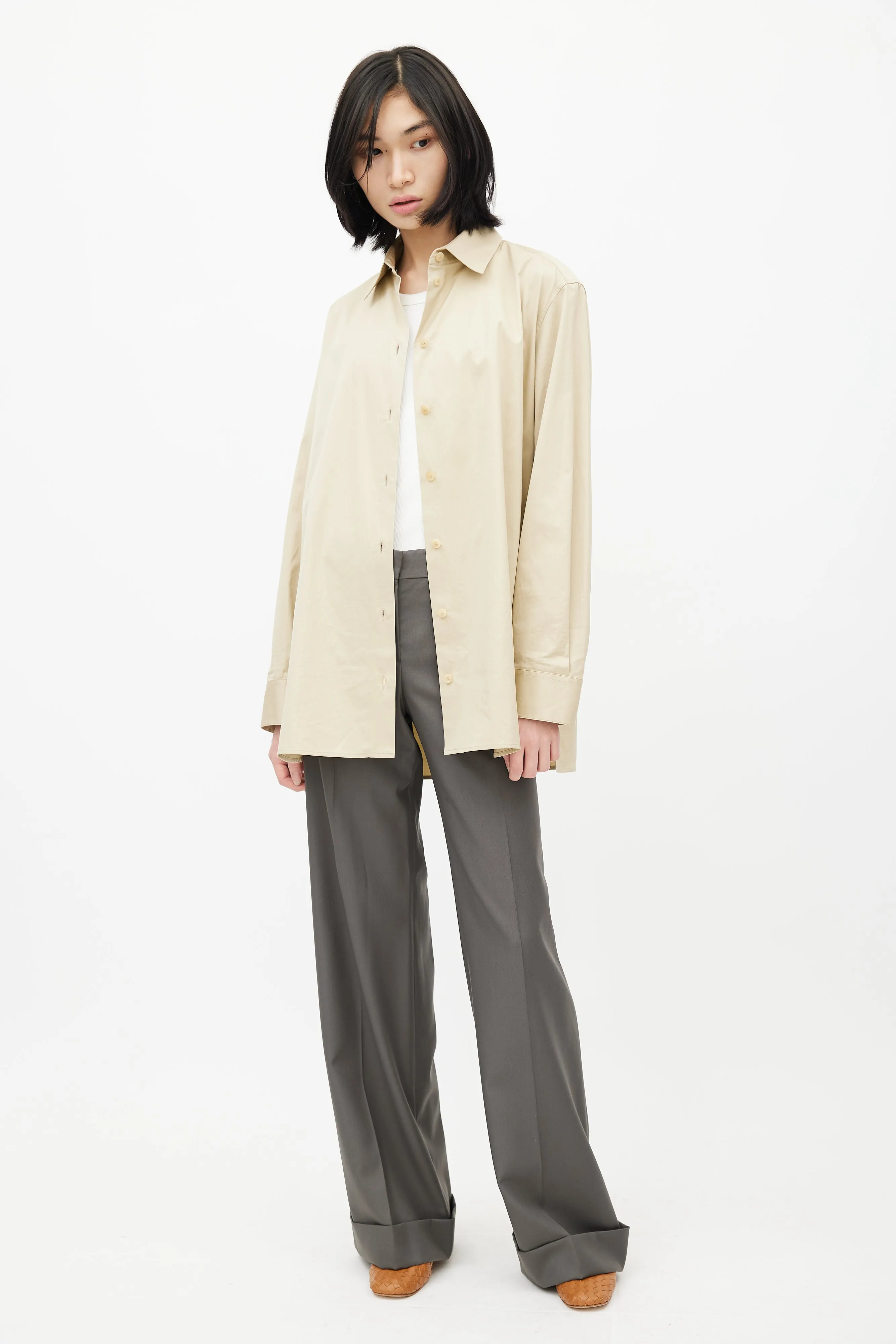 Beige Oversized Shirt
