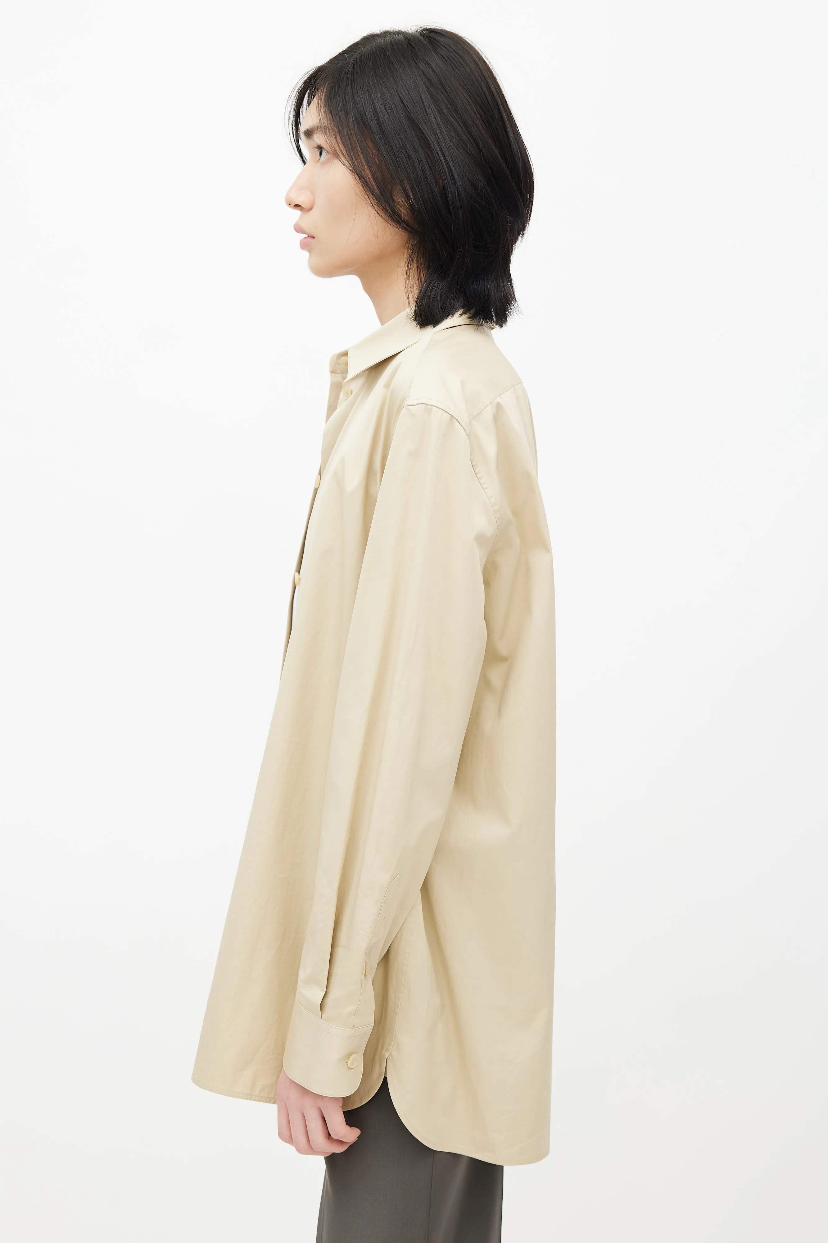 Beige Oversized Shirt