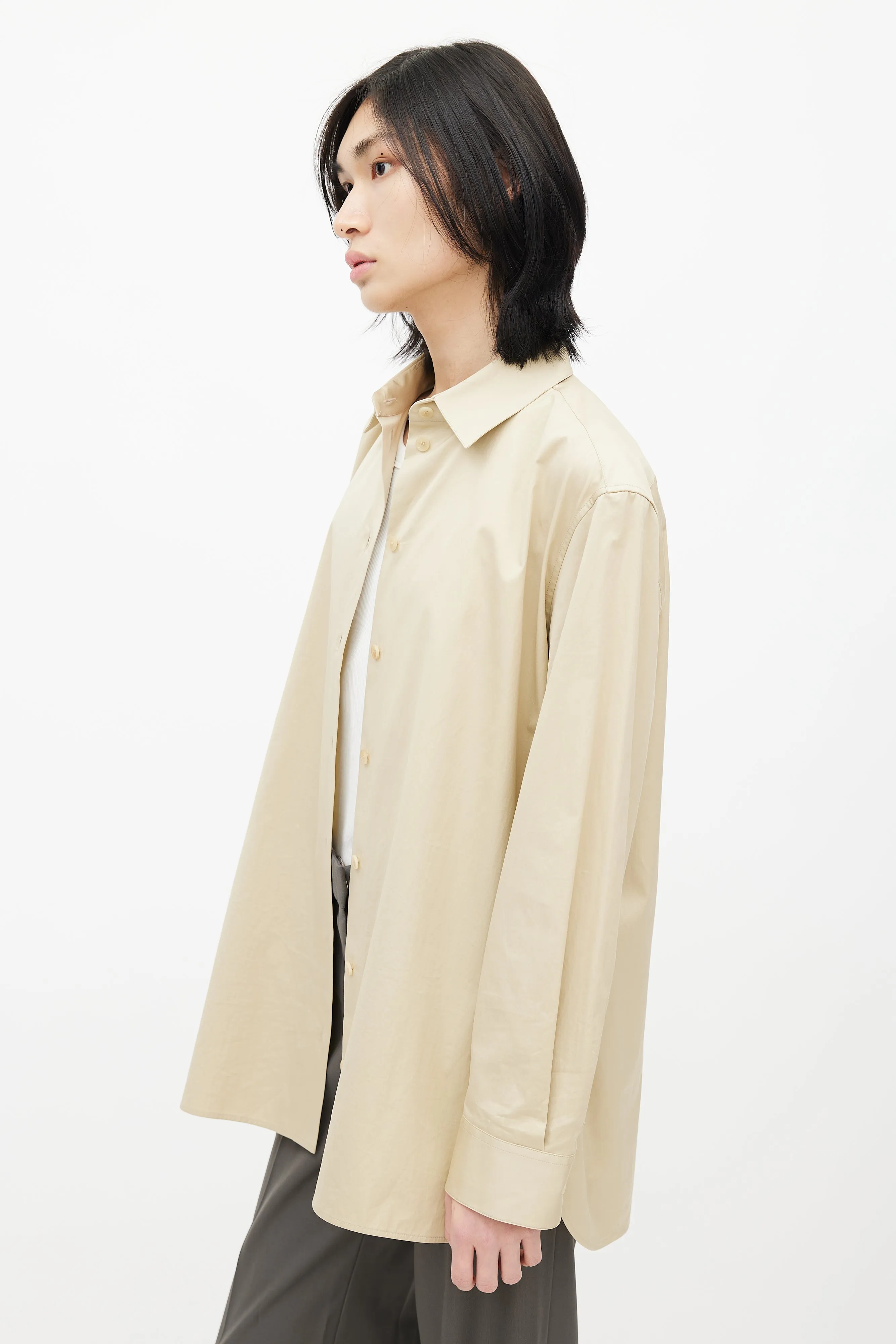 Beige Oversized Shirt