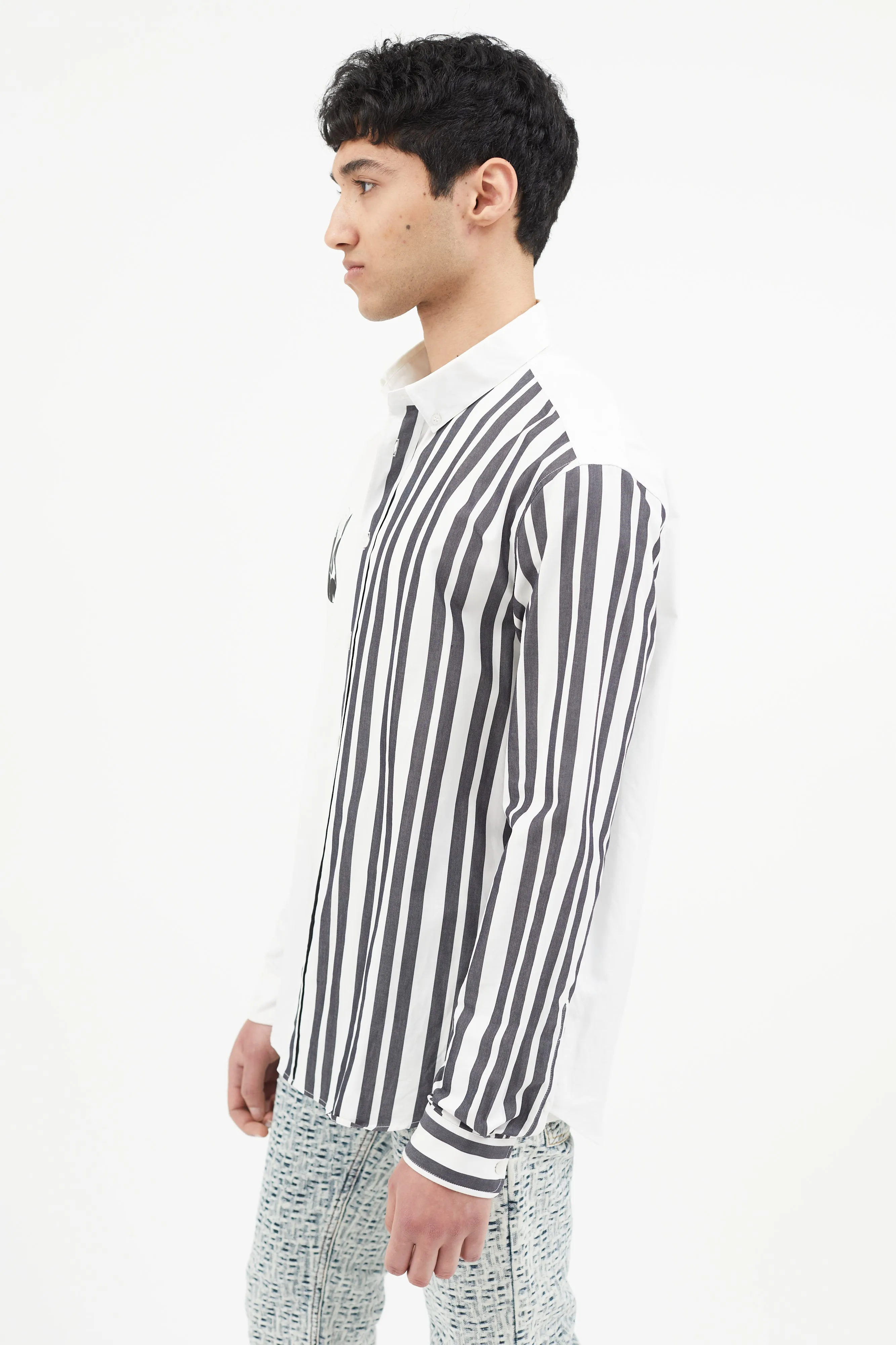 Black & White Mermaid Striped Shirt