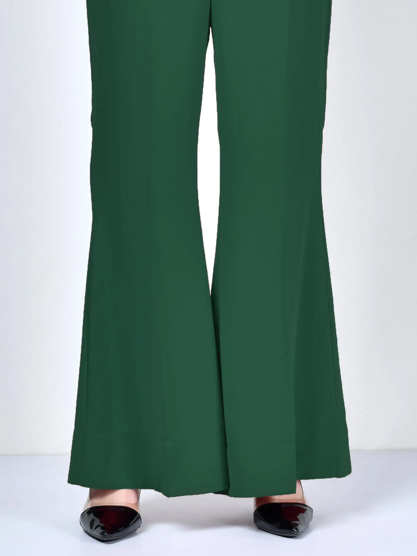 Bootcut Pants-Dark Green