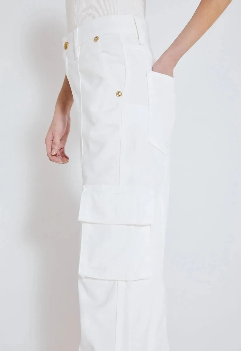 Calça Jeans Cargo Lucie - Off White