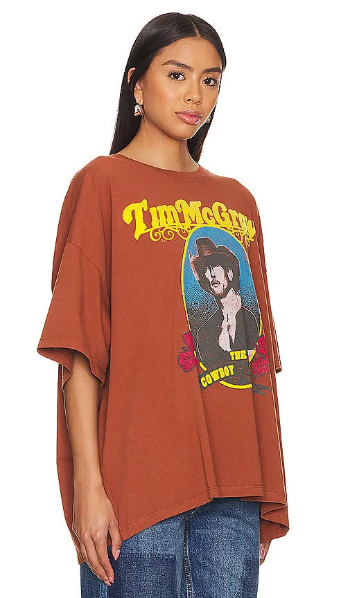 DAYDREAMER Tim Mcgraw The Cowboy In Me Tee in Rust