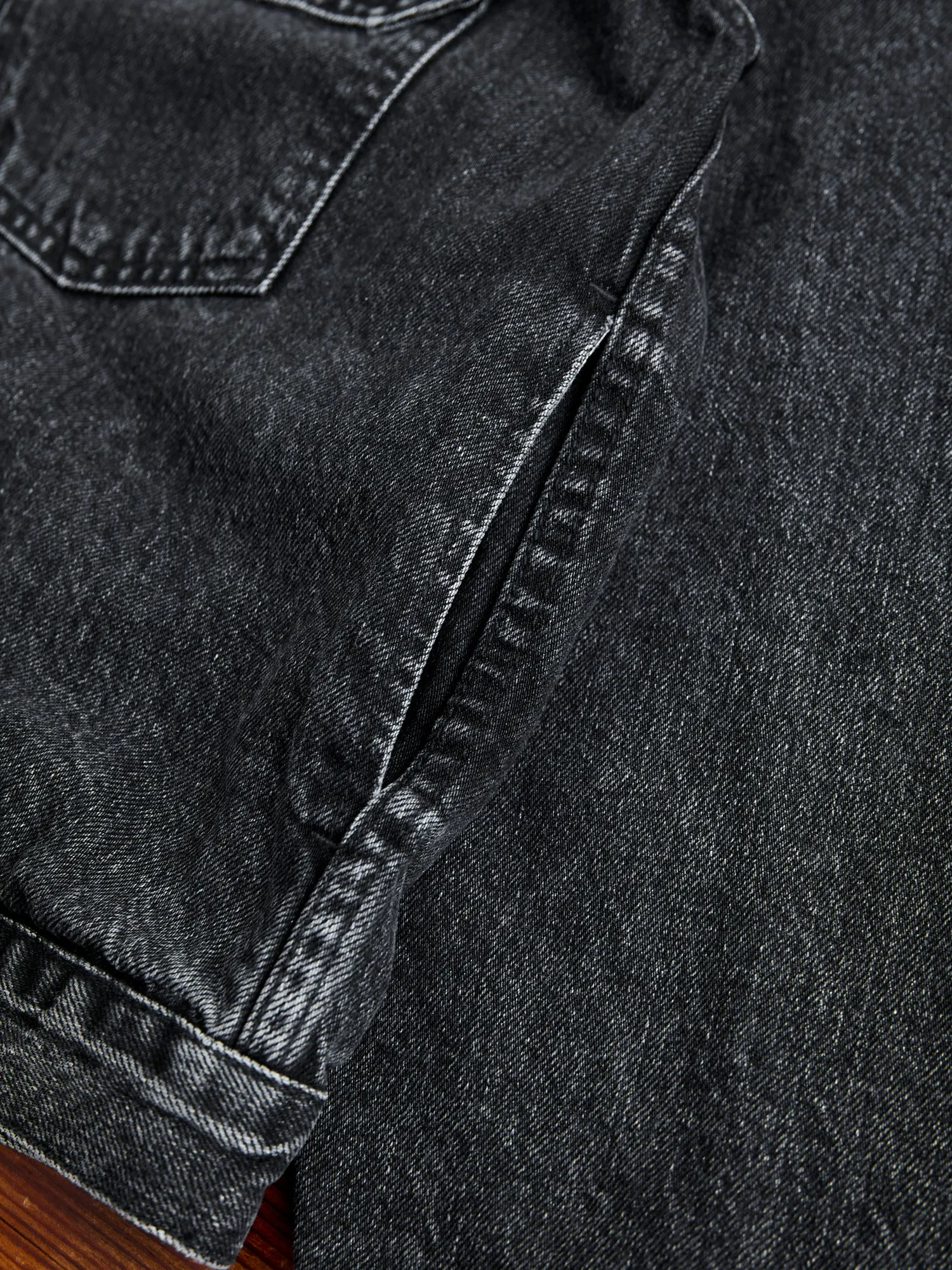 Denim Type-1 Jacket in Stonewashed Black