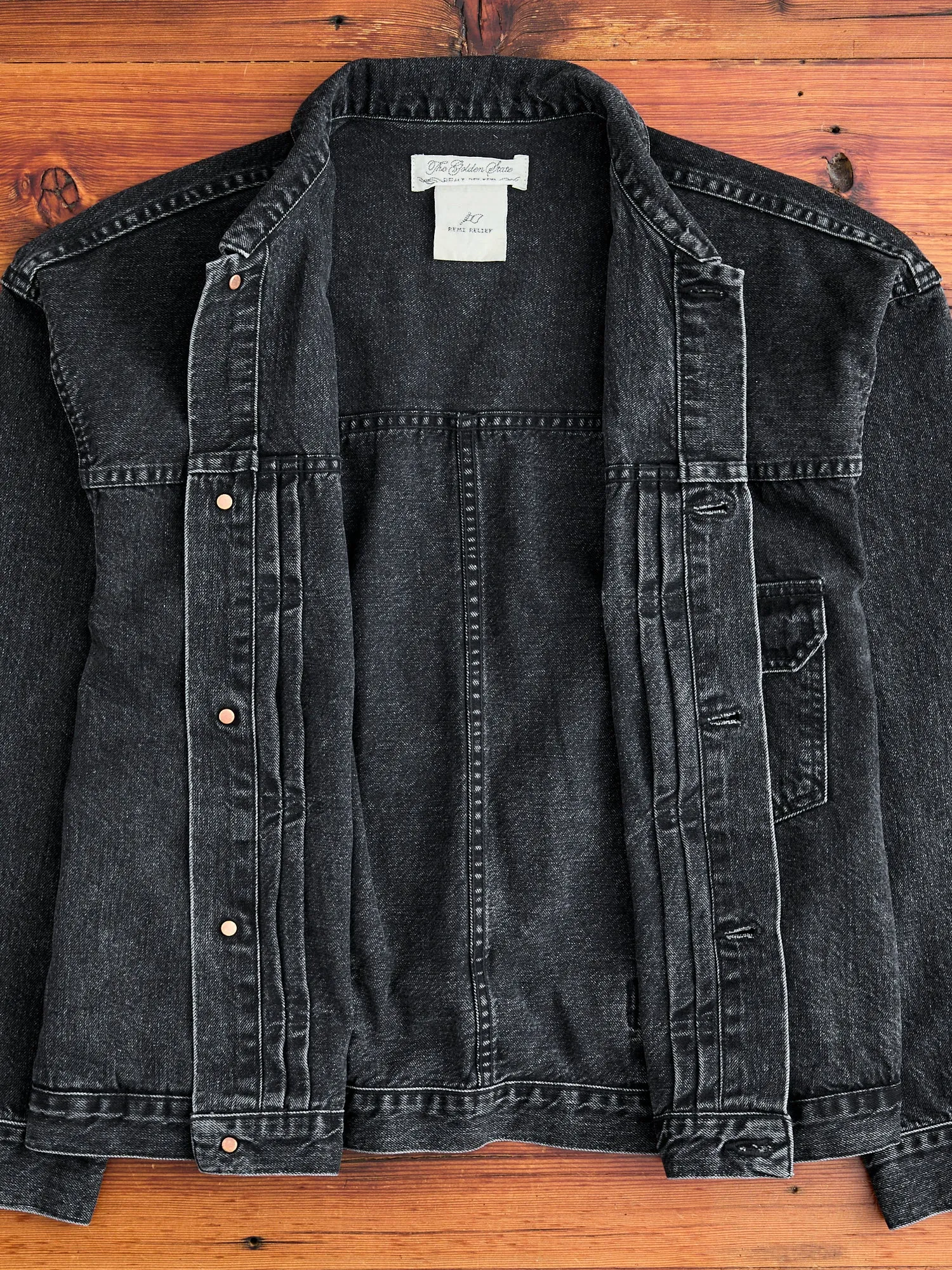 Denim Type-1 Jacket in Stonewashed Black