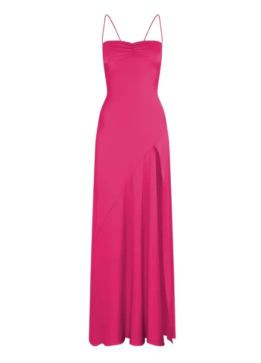 Elegant Dresses Gowns Evening Dresses Spaghetti Straps Long Prom Dress Satin Formal Party Dress