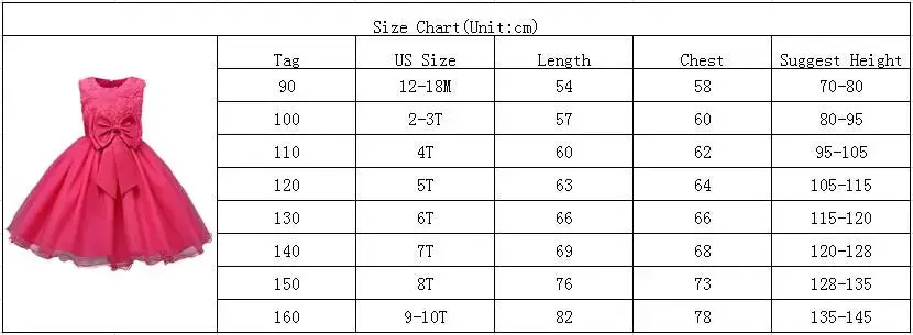 Girl Kids Birthday Princess Party Dress Lace Children Elegant Dress Clothing for Girl