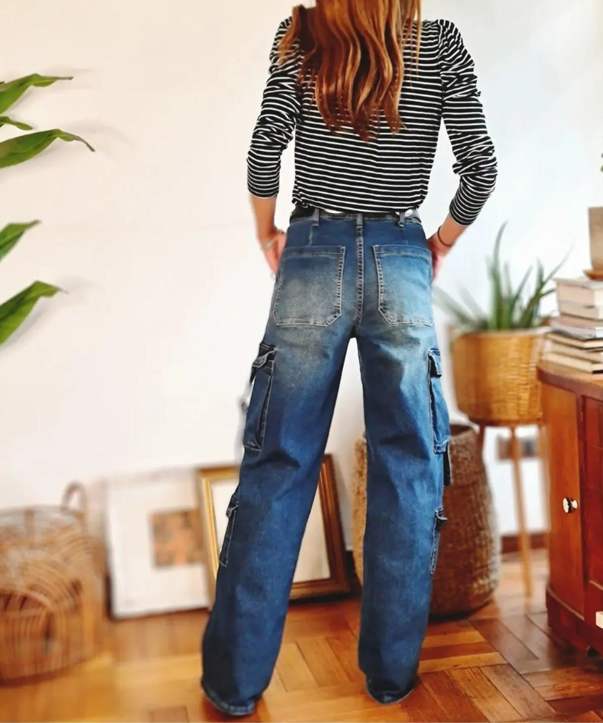 Jeans Cargo Azul.