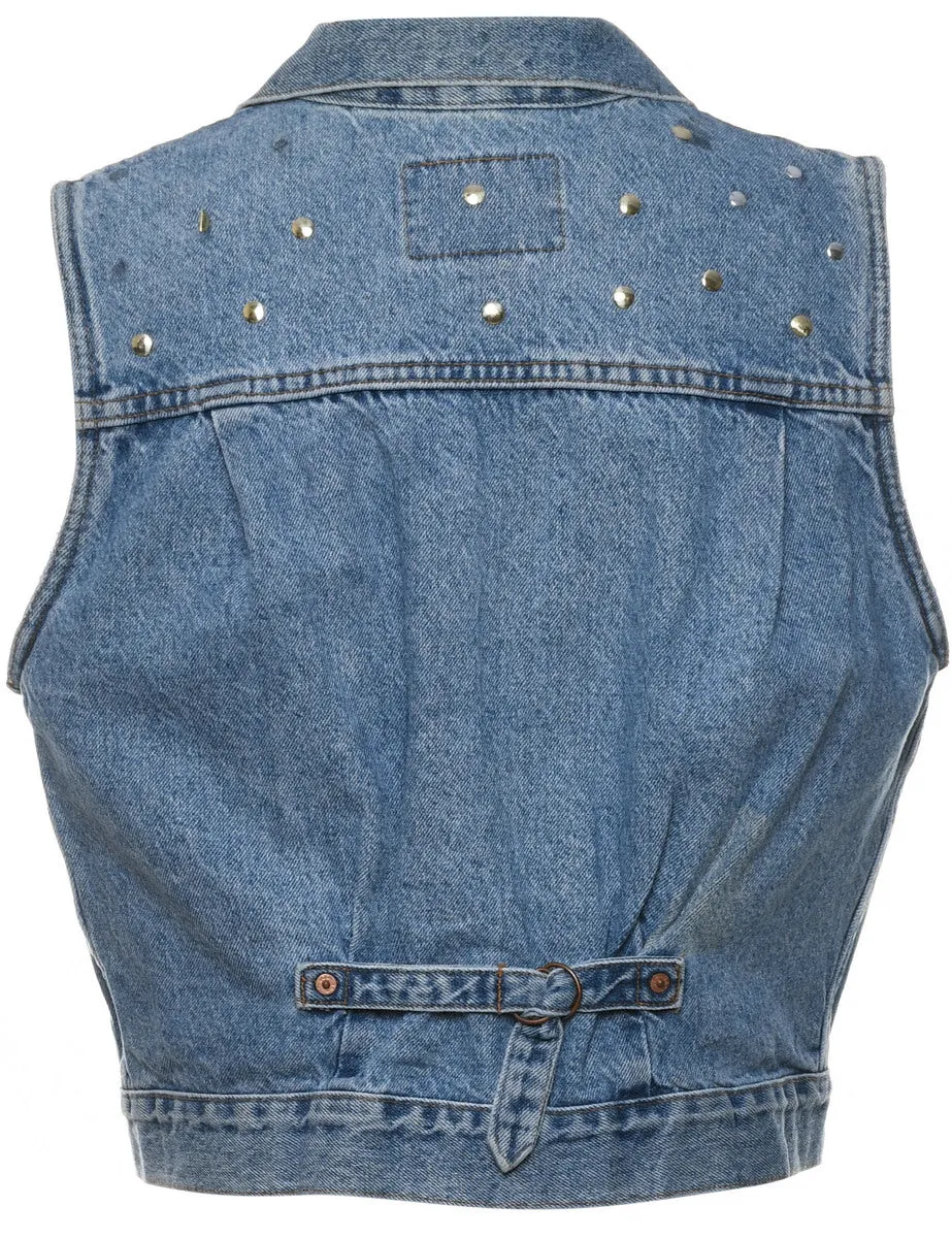 Levi's Embellished 1990s Denim Vest - M