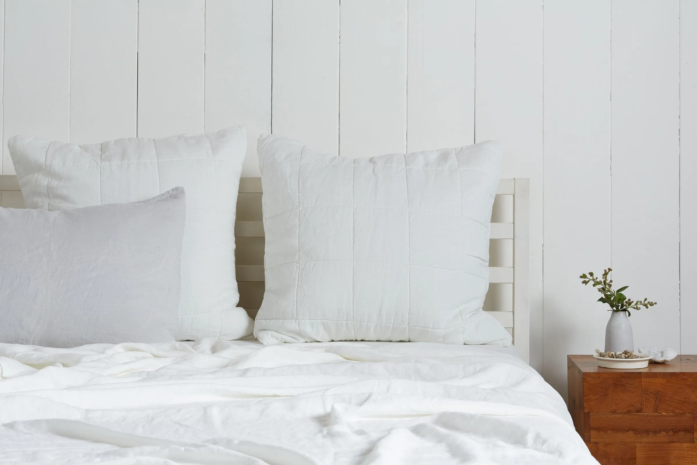 Linen Box Quilt (White)