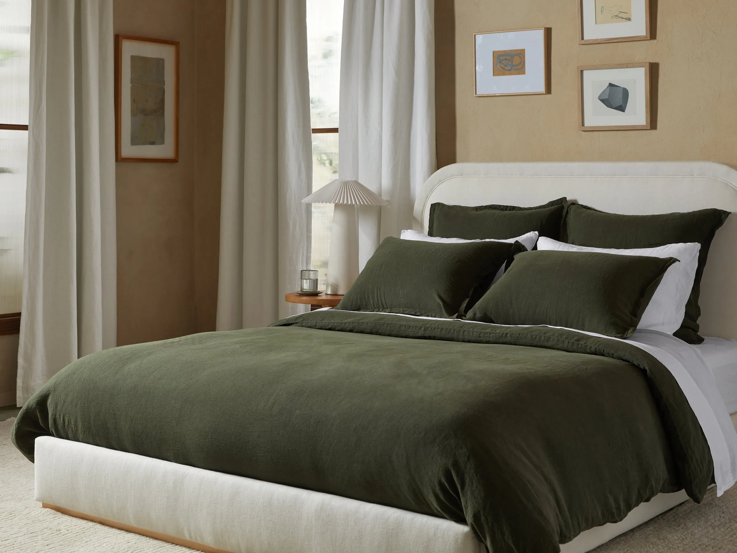 Linen Duvet Cover (Evergreen)