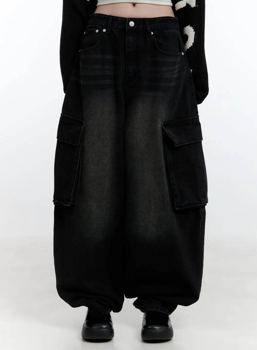 Marie Cargo Denim Baggy Jeans CJ522