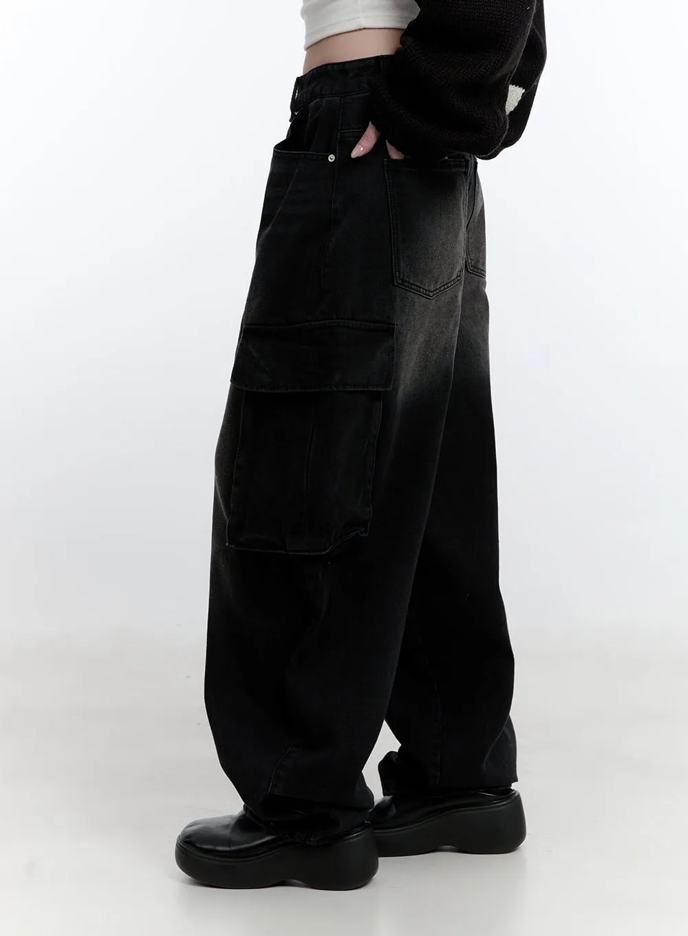 Marie Cargo Denim Baggy Jeans CJ522