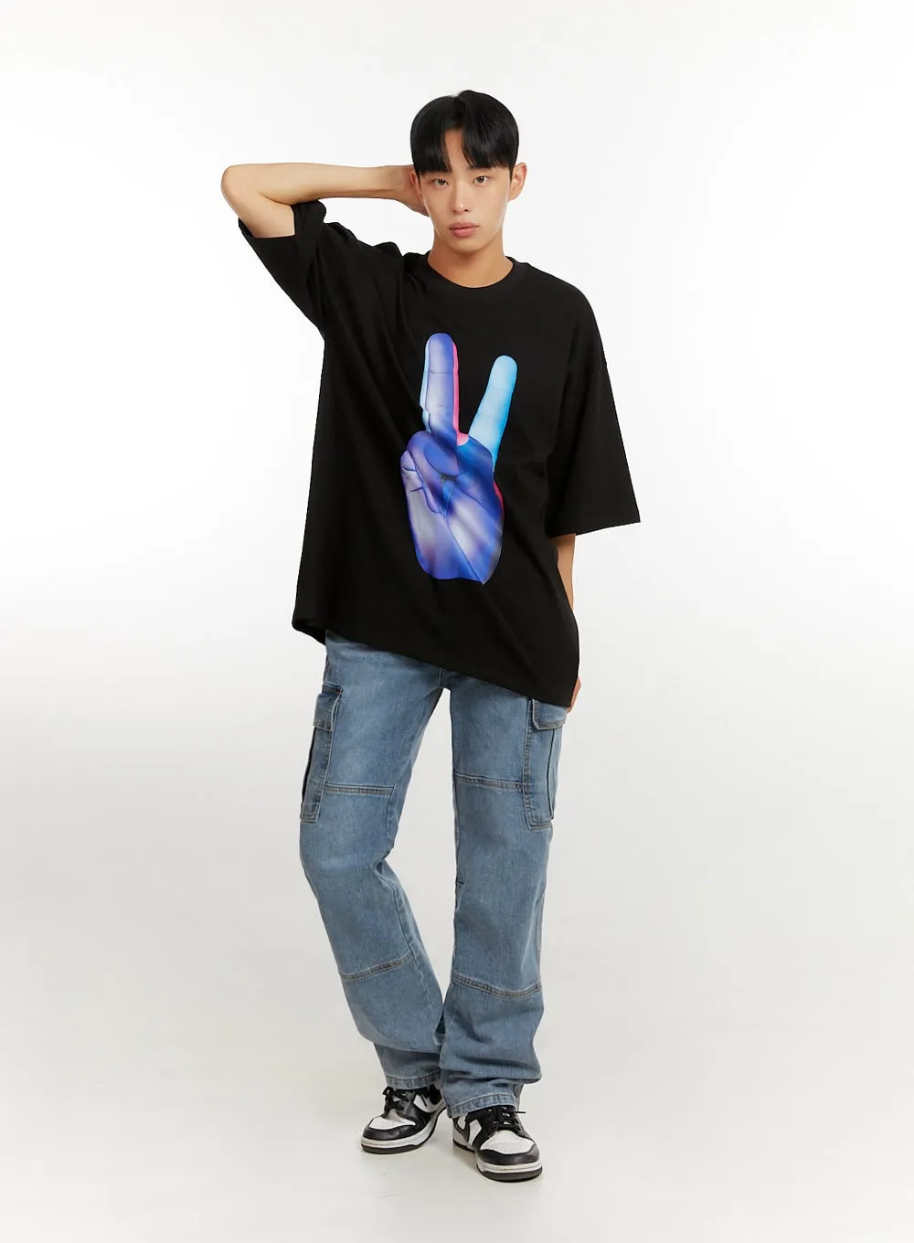 Men's Cargo Jeans (Blue) IU426