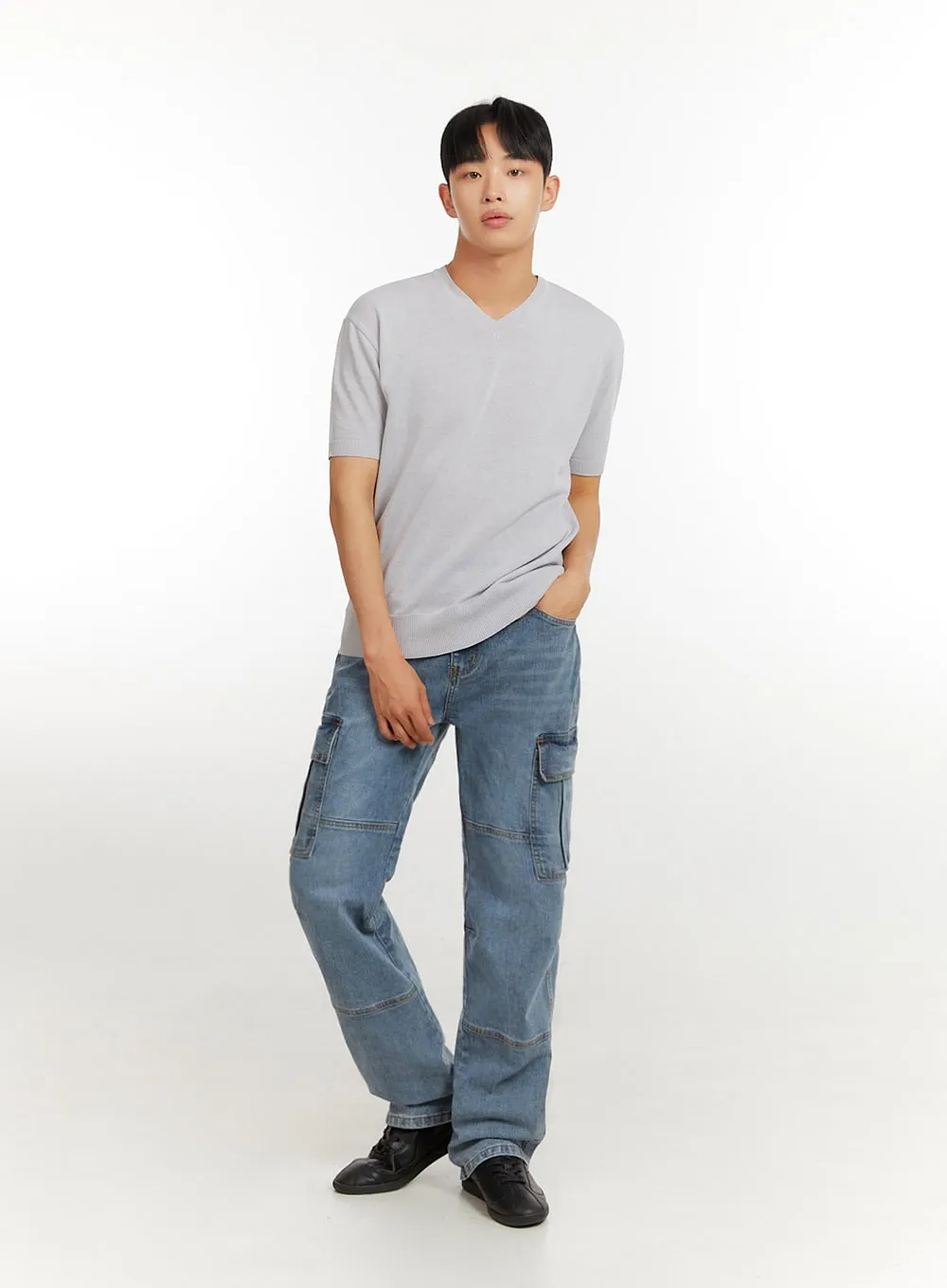 Men's Cargo Jeans (Blue) IU426