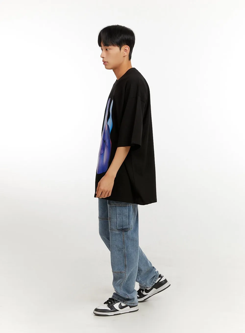 Men's Cargo Jeans (Blue) IU426