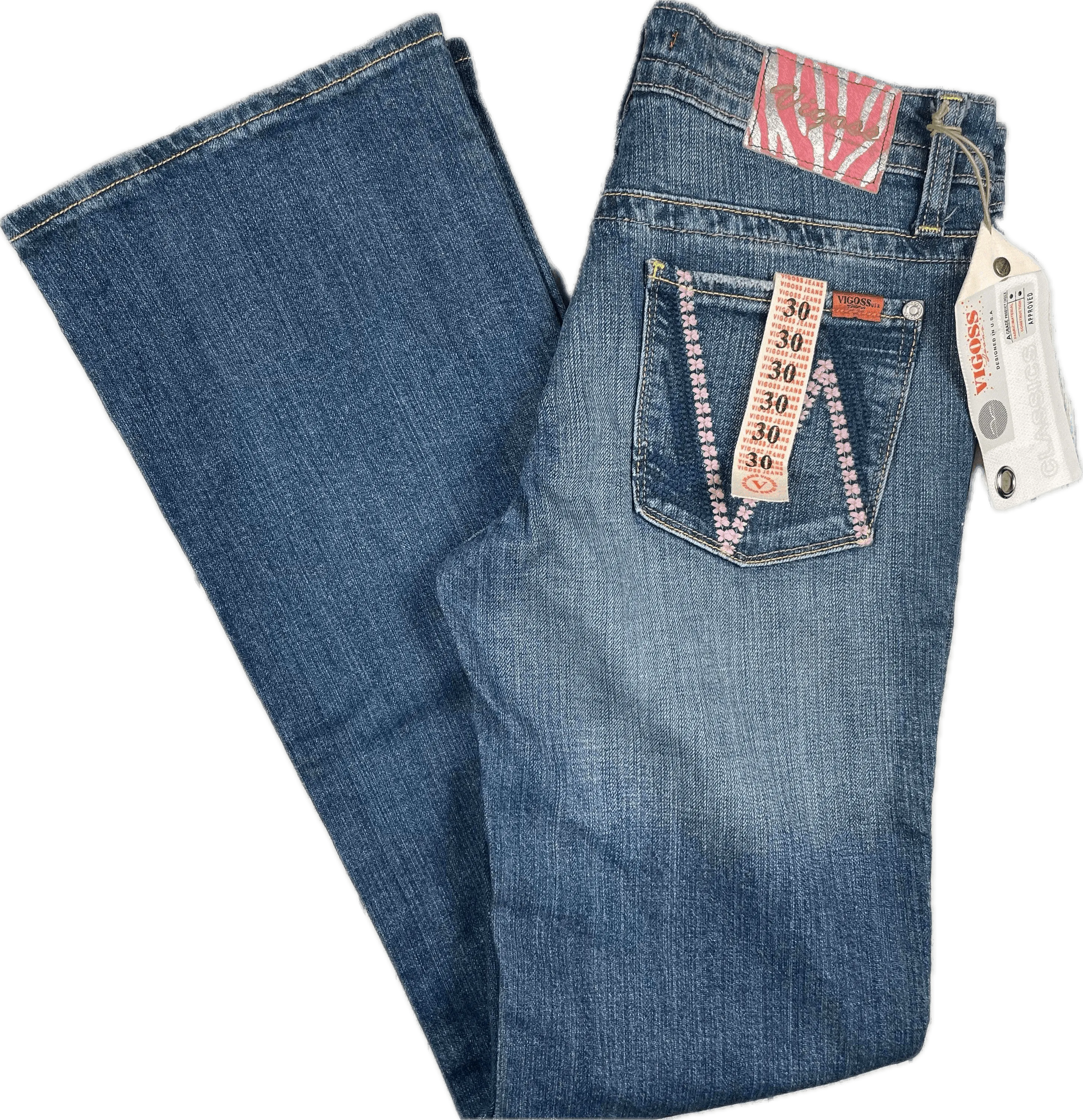 NWT - Vigoss USA Y2K Jewelled Bootcut Jeans- Size 30