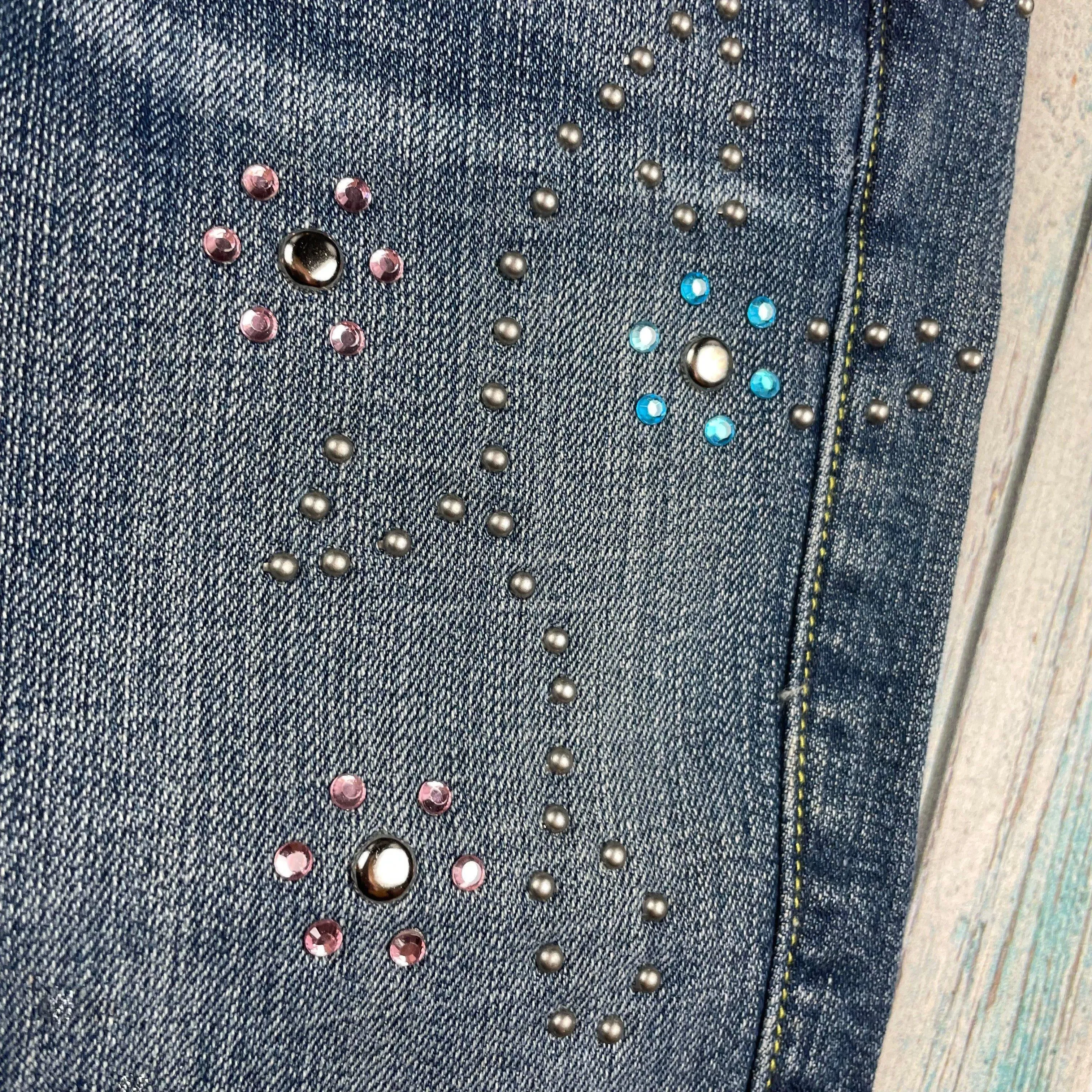 NWT - Vigoss USA Y2K Jewelled Bootcut Jeans- Size 30