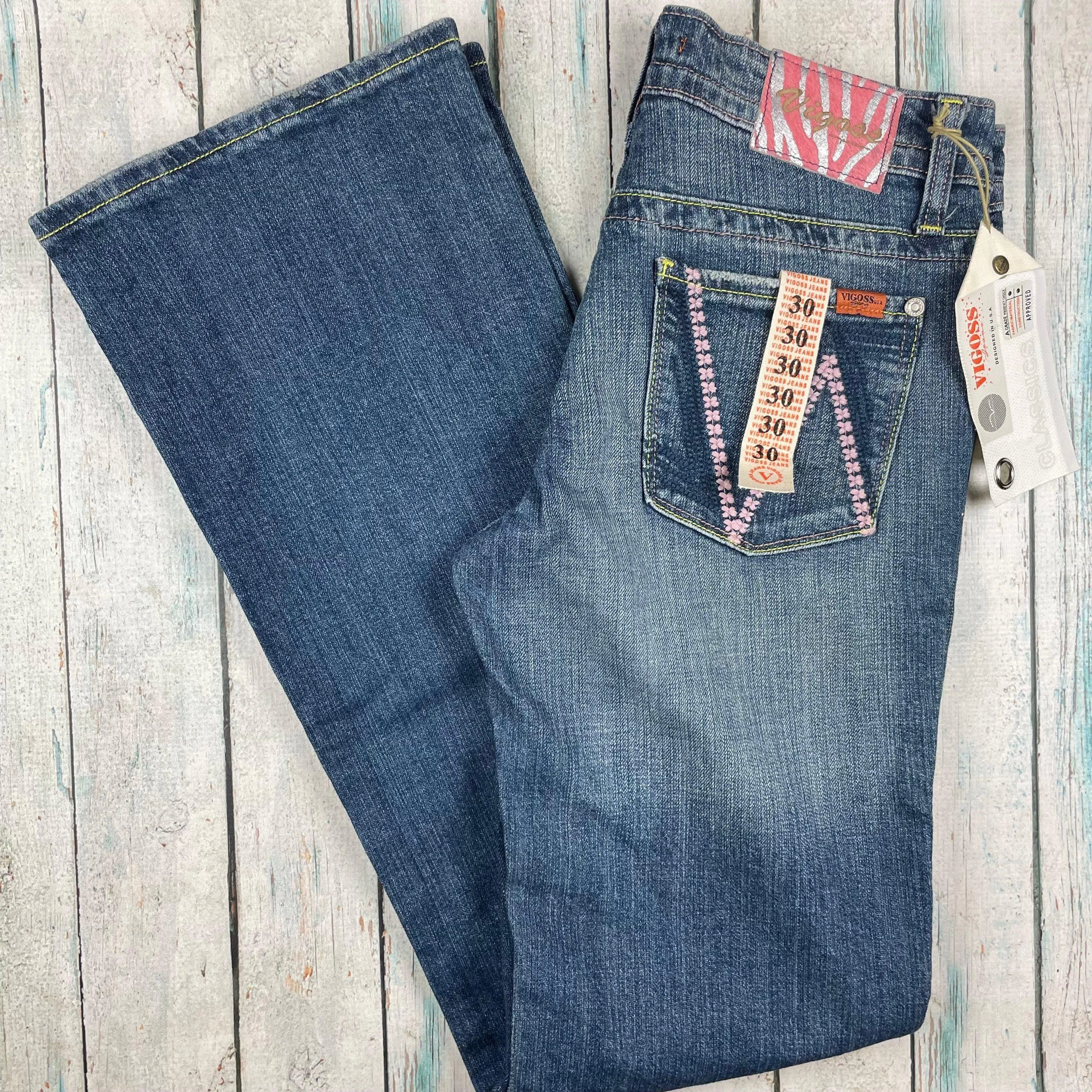 NWT - Vigoss USA Y2K Jewelled Bootcut Jeans- Size 30