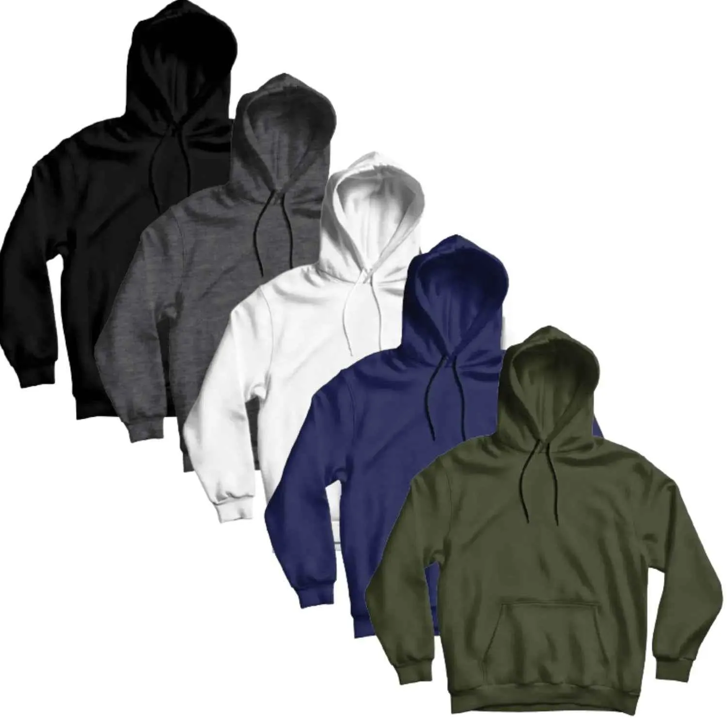 Pack Of 5 Basic Hoodies