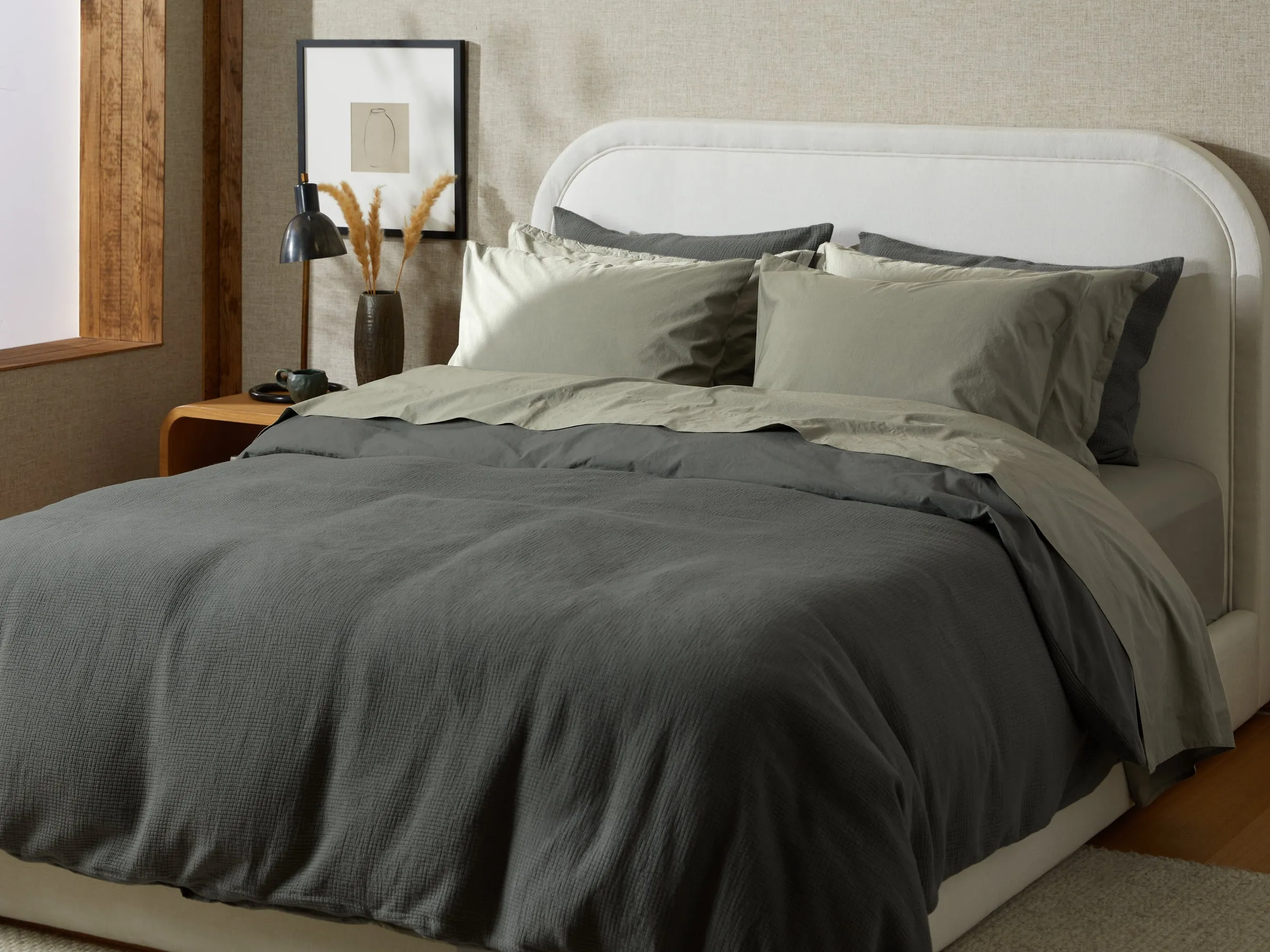 Percale Sheet Set - Moss F/Q