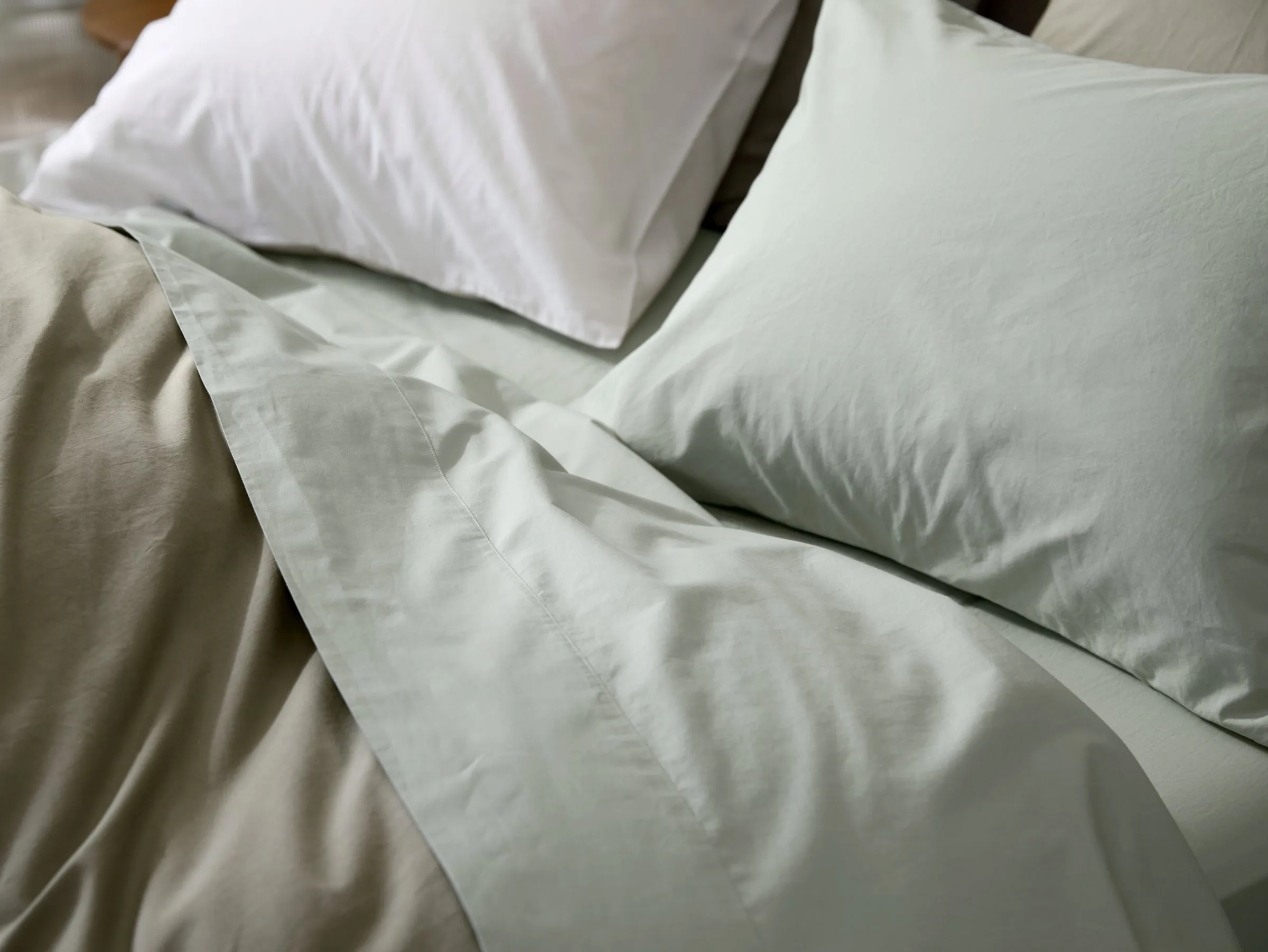 Percale Sheet Set - Sage F/Q