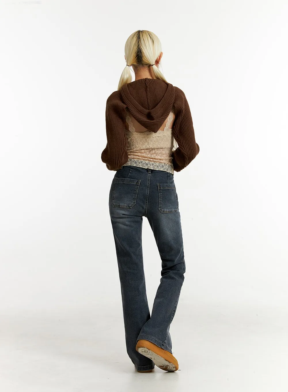 Pocketed Bootcut Jeans ID315