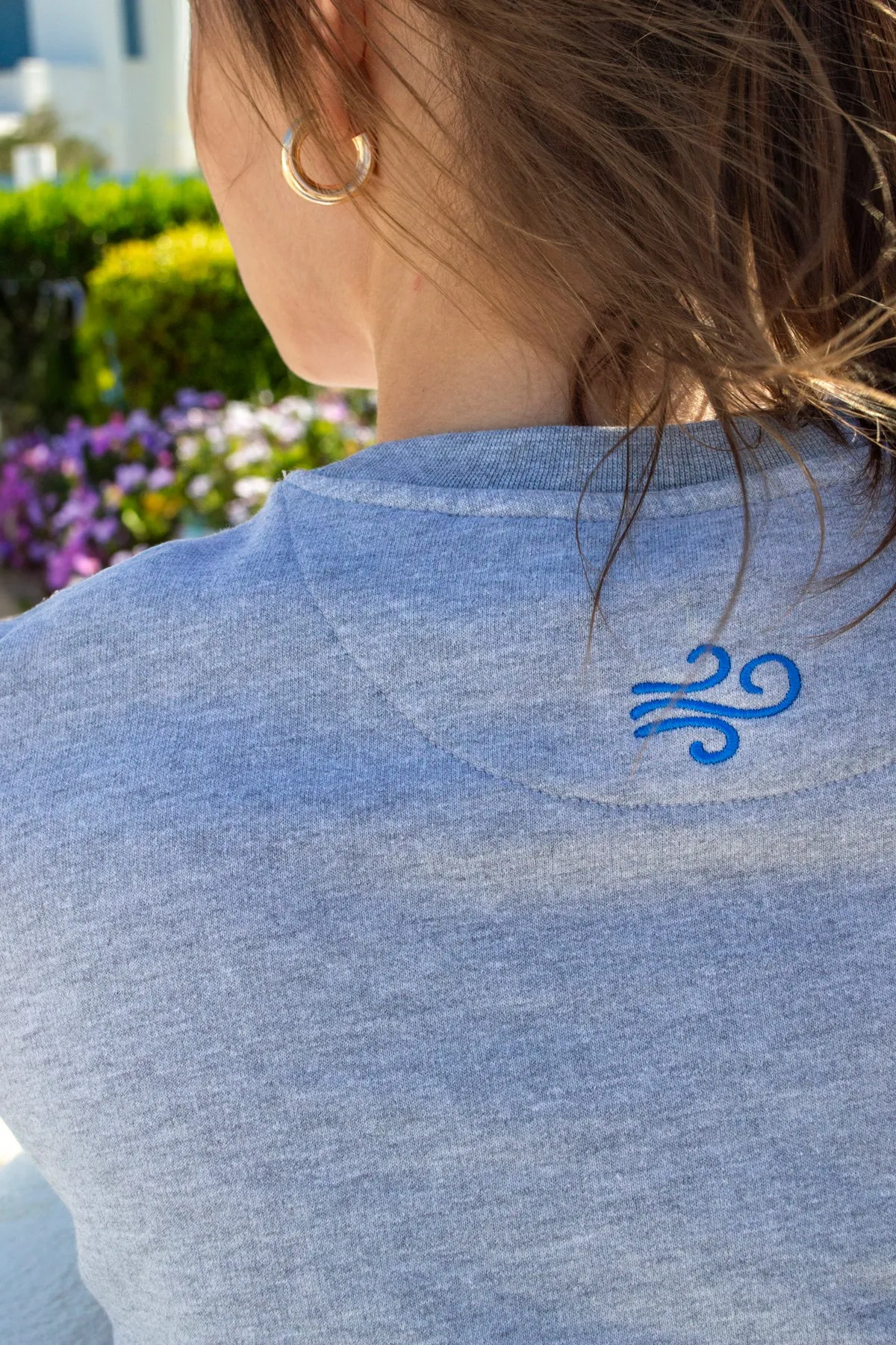 "Meltemi Mou" Light Grey Hoodie 𝗢𝗻𝗲 𝗦𝗶𝘇𝗲