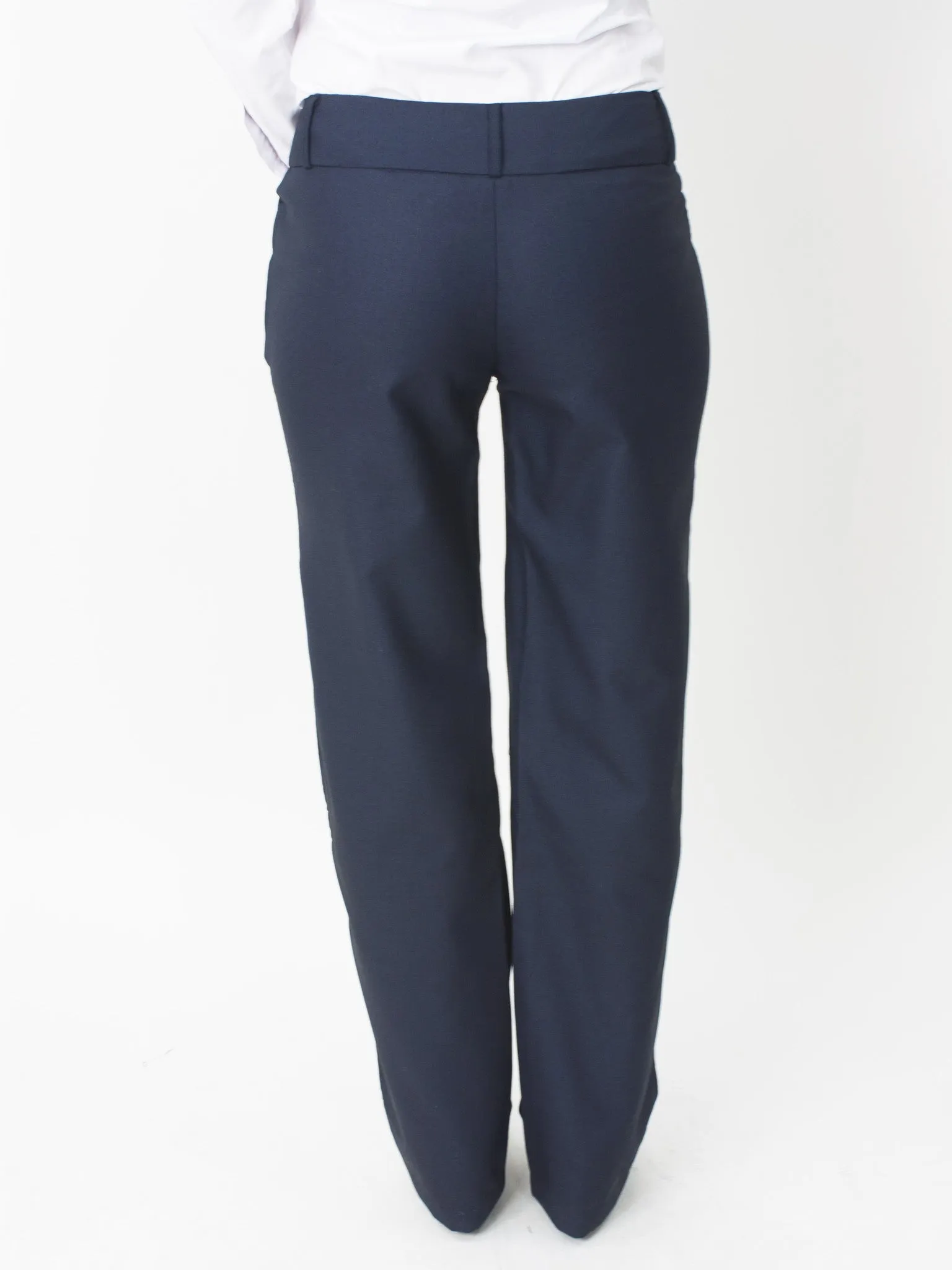 Relaxed Fit Below the Waist Bootcut Pant - Navy