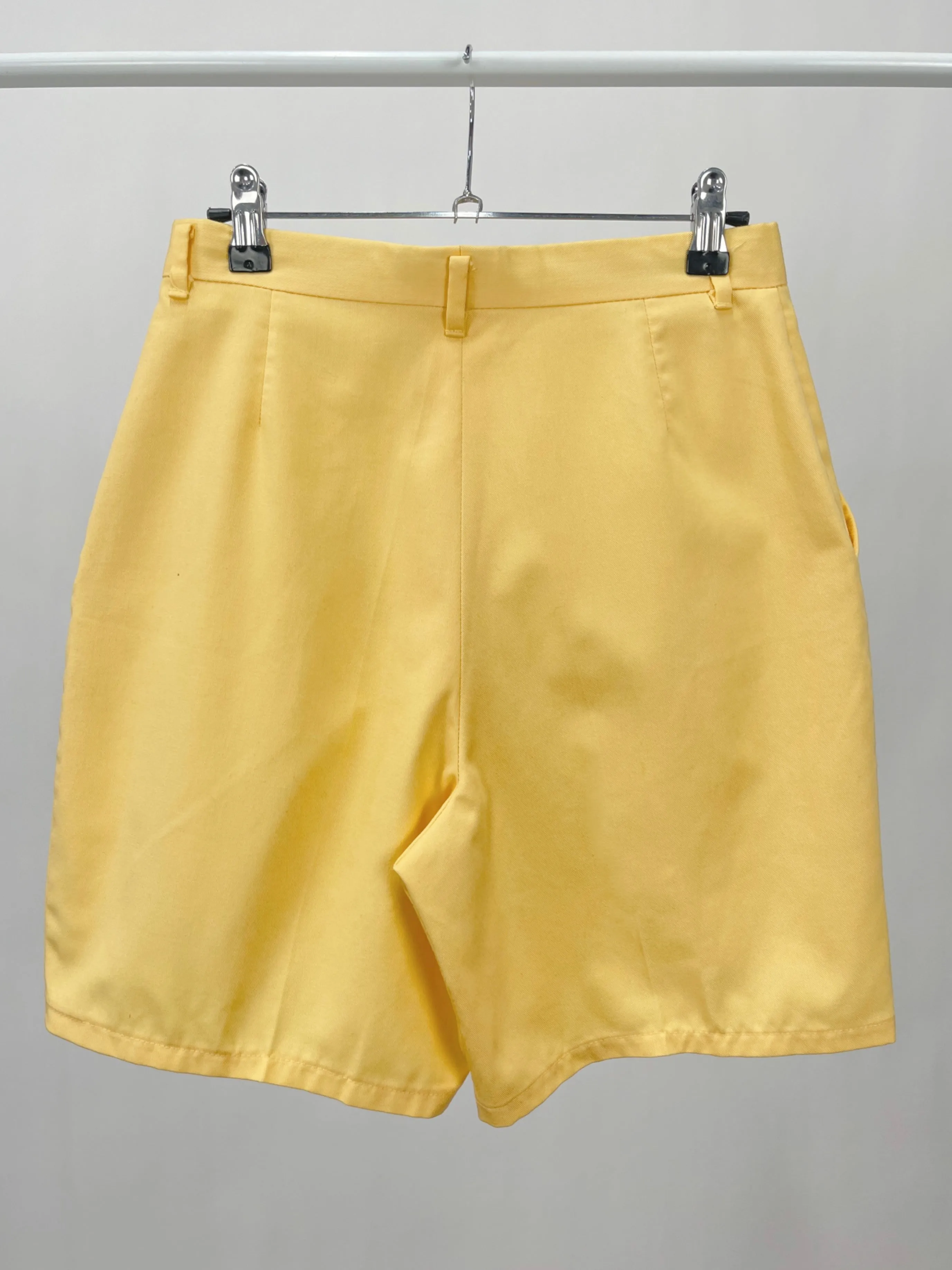 Vintage Yellow High Waisted Tailored Shorts (W27")