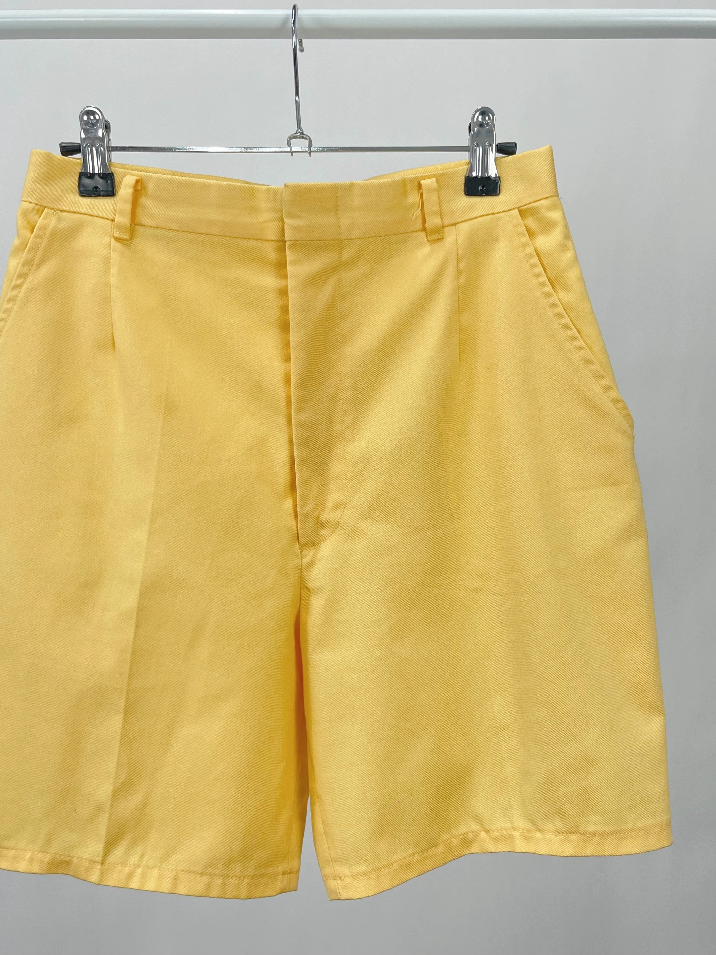 Vintage Yellow High Waisted Tailored Shorts (W27")