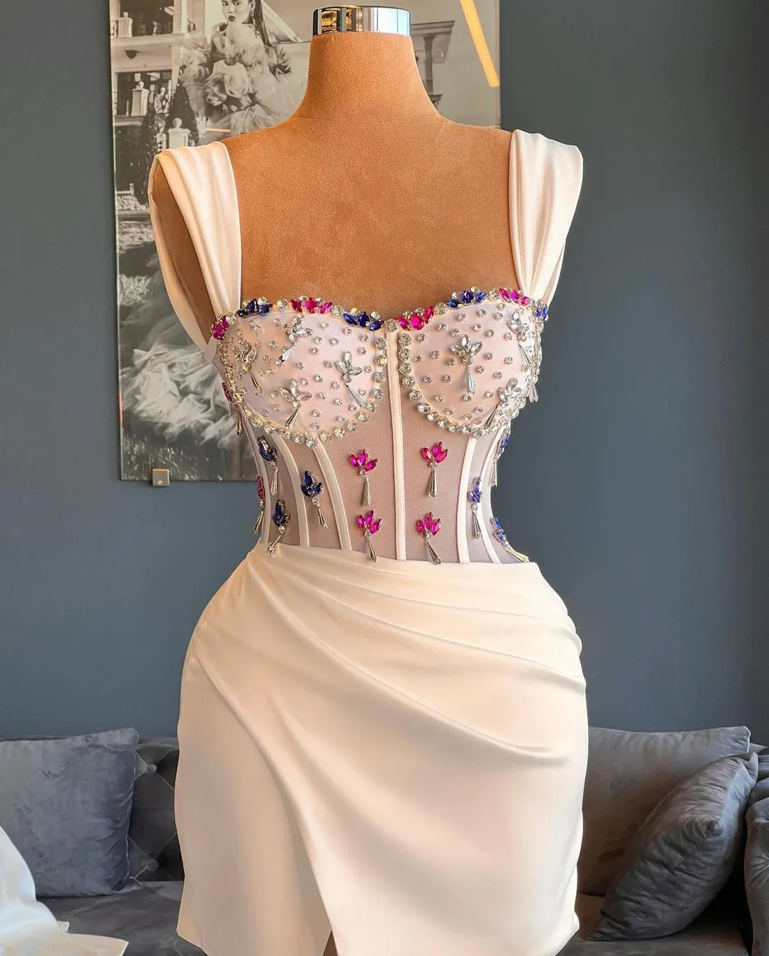 Zara Beautiful White Evening Dress Evening Dress
